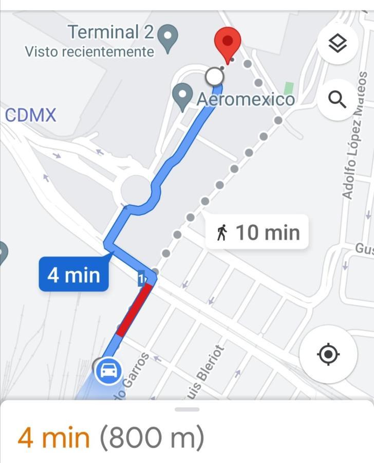 Departamento Cercano Al Aeropuerto T2, A 2 Calles Kota Meksiko Bagian luar foto